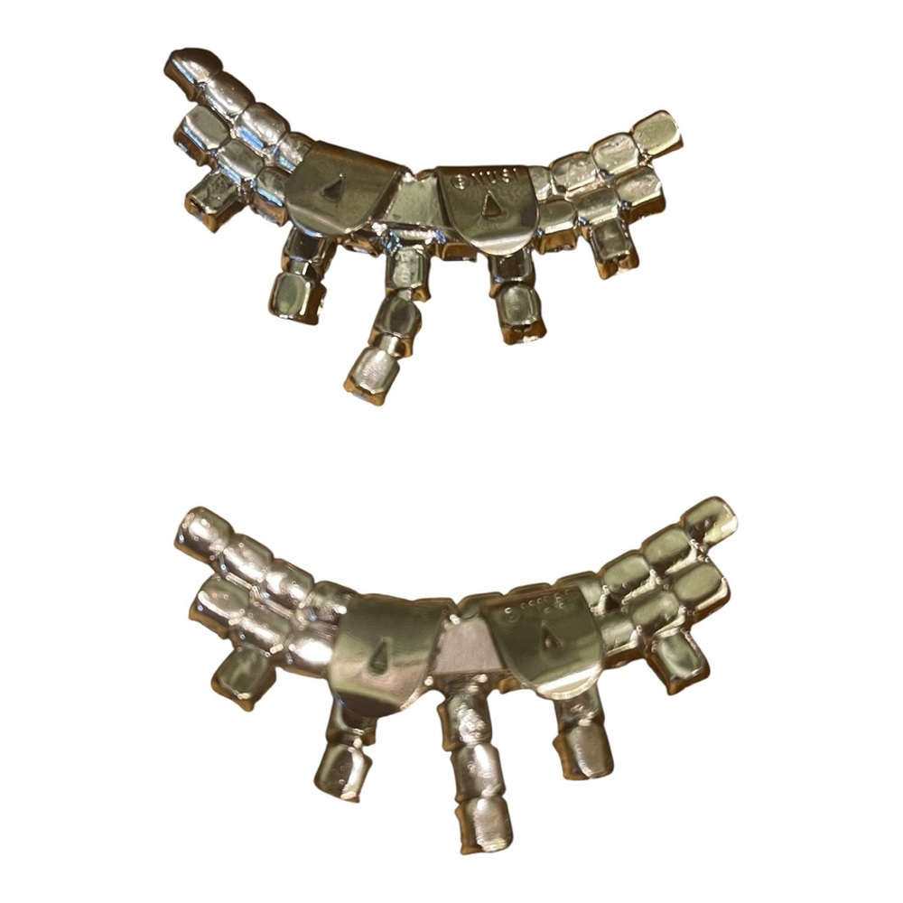 Musi Vintage 1950s Distinctive Mid-Century Clear Diamante Shoe Clips. Amazing! - Picture 4 of 5